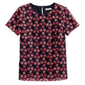 J. Crew Collection Collection Floral Organza Shirt